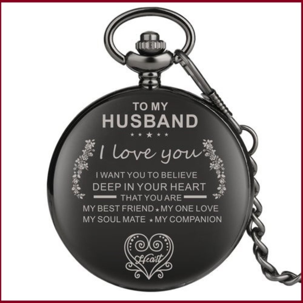 To My Husband Pocket Watch